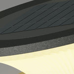 Modern Round Outdoor Pillar Lights in Black Stainless Steel