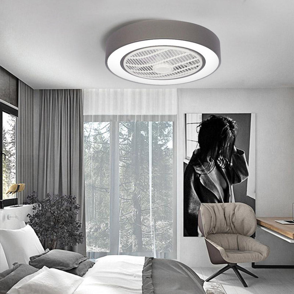 Lumina Round LED Ceiling Fan with Bladeless Design and Remote