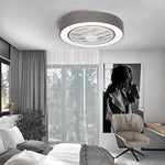 Lumina Round LED Ceiling Fan with Bladeless Design and Remote