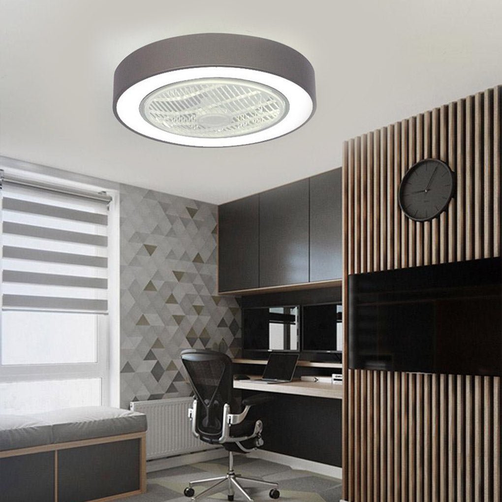 Lumina Round LED Ceiling Fan with Bladeless Design and Remote