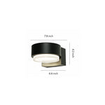 Outdoor Wall Sconce in Black Stainless Steel with Warm LED Light