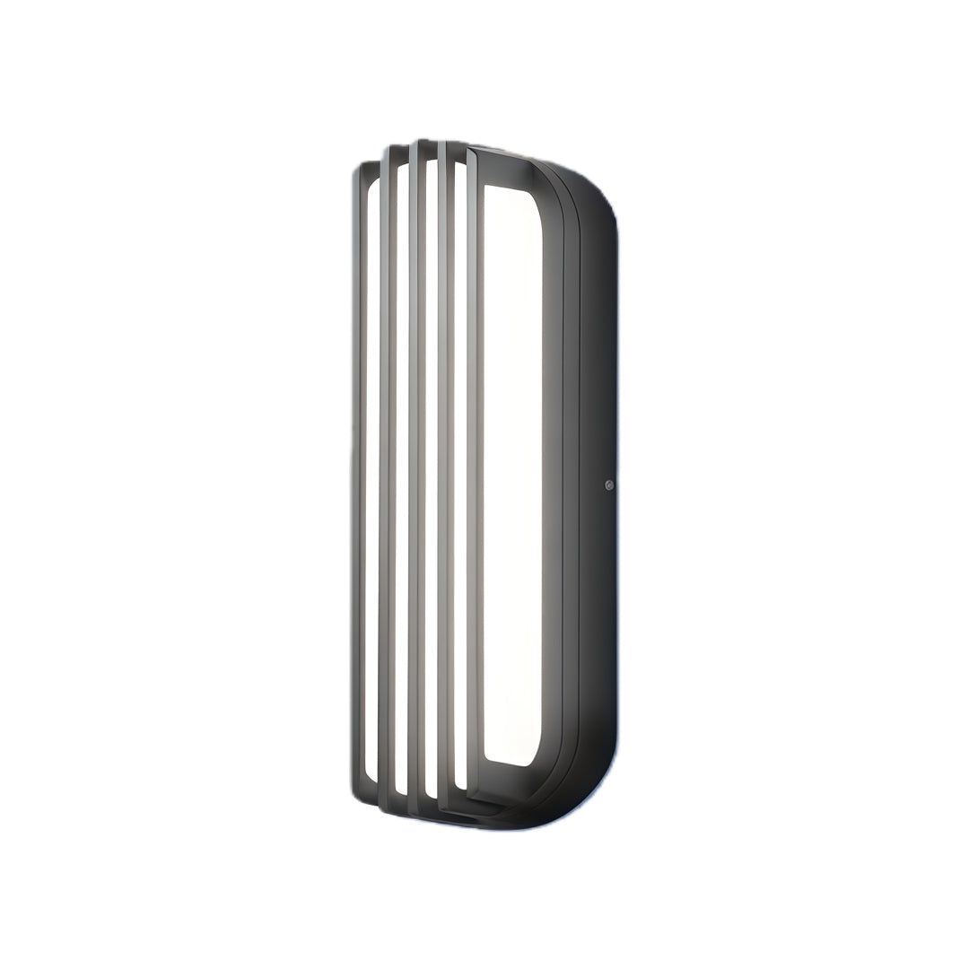 Modern Outdoor Linear Wall Light – Black Aluminum LED Sconce