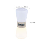White Hourglass Table Lamp with Gravity Sensor and Warm LED Glow