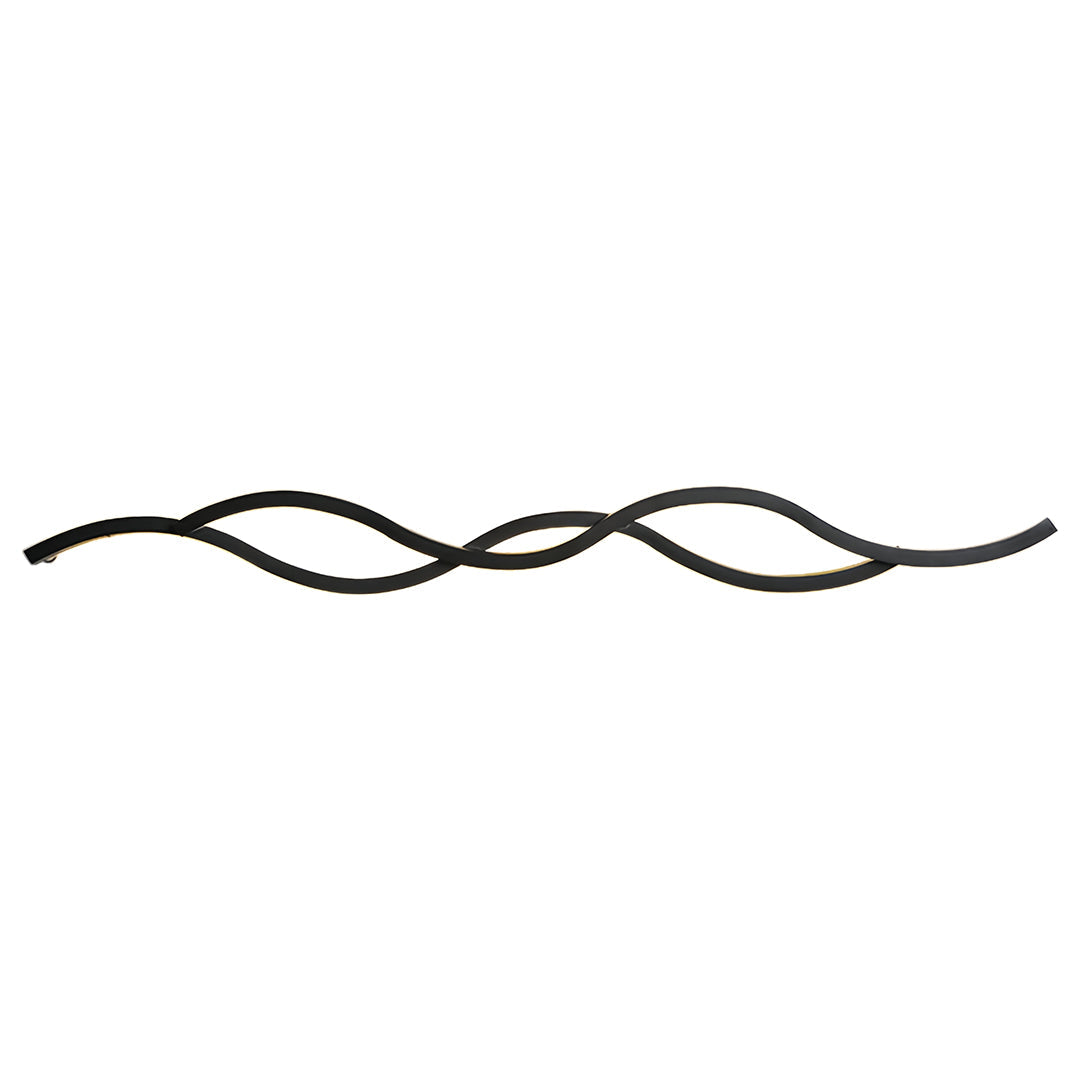 Modern Bedside Wall Sconce with Wavy Silicone Shade in Walnut or Black