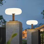 Modern Outdoor Solar Pillar Light with Wavy Shade, IP55 Waterproof