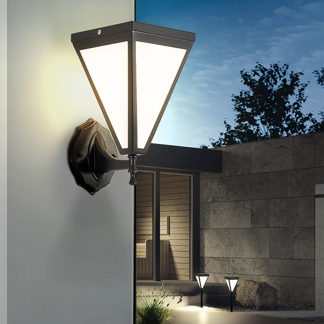 Aurelia Solar Wall Sconce – Modern Minimalist Outdoor Lighting