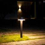 Nordic Minimalist Outdoor Bollard Pathway Lights, 12W LED Landscape Lighting in Black