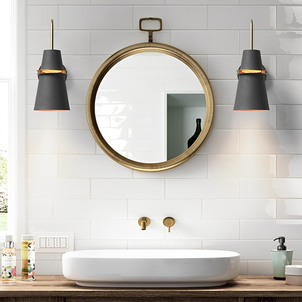 Cone Wall Sconce in White – Modern Iron Architectural Lighting