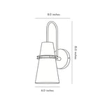 Cone Wall Sconce in White – Modern Iron Architectural Lighting