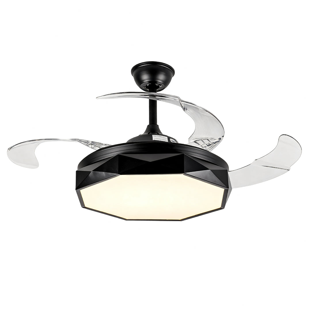 Aura 42" LED Ceiling Fan with Light, Nordic Minimalist Design