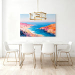Aurelia Round Glass Chandelier in Polished Brass for Dining and Living Spaces