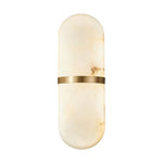 Japanese Retro Marble LED Wall Sconce in Copper Finish