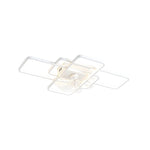 Modern Ceiling Fan with LED Light, Acrylic Shade, Clear ABS Blades