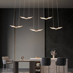Aurelia Gull Pendant Light — Nordic LED Ceiling Lamp in Rose Gold