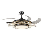 Aria Black Minimalist Ceiling Fan with Integrated LED Light