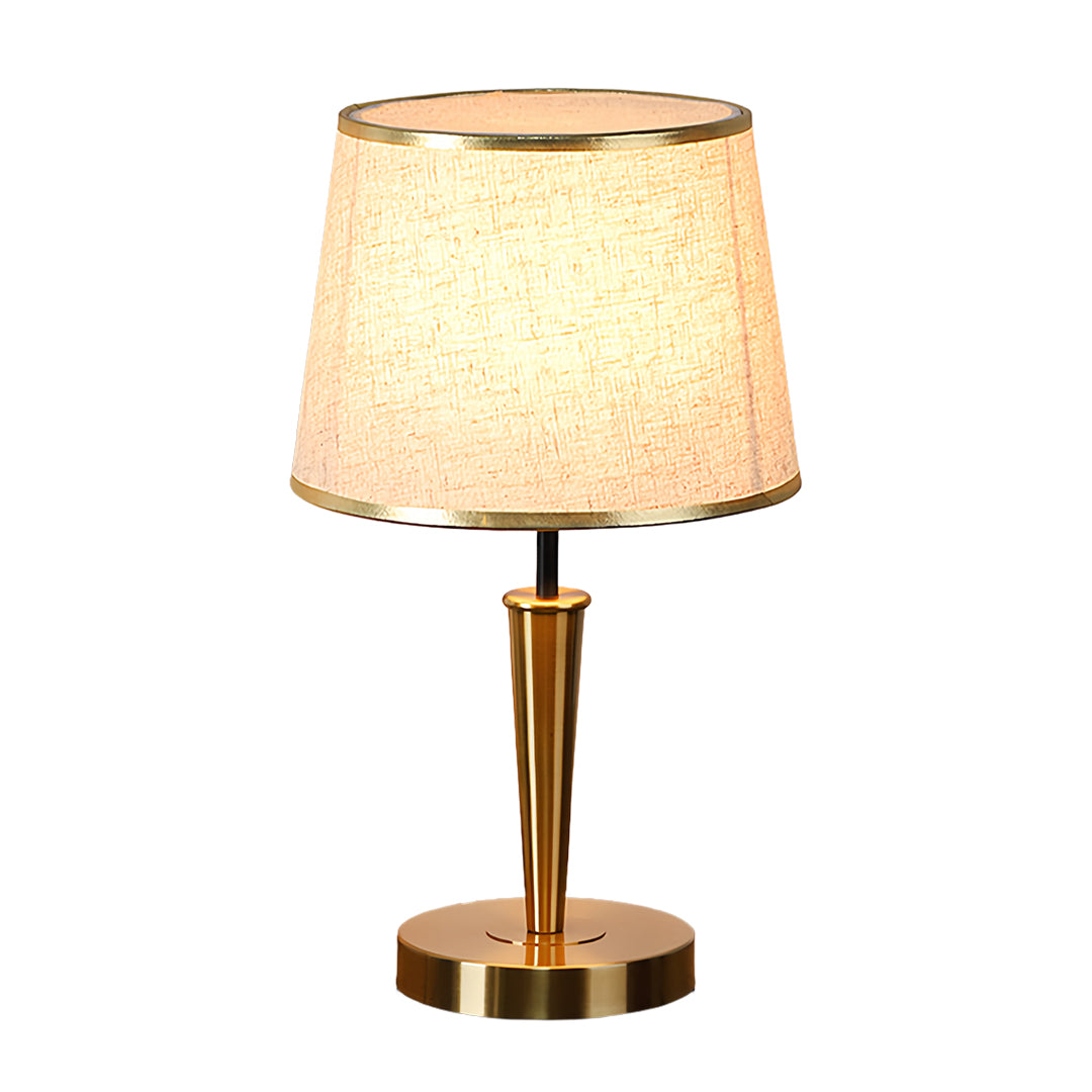 Nordic Brass Table Lamp with Fabric Shade for Modern Interiors