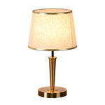 Nordic Brass Table Lamp with Fabric Shade for Modern Interiors