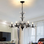 Lumière Cascade Crystal Candle Chandelier with LED Candelabra Bulbs