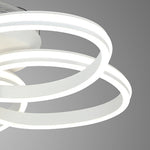 White Ceiling Fan with Integrated LED Light – Modern Nordic Design