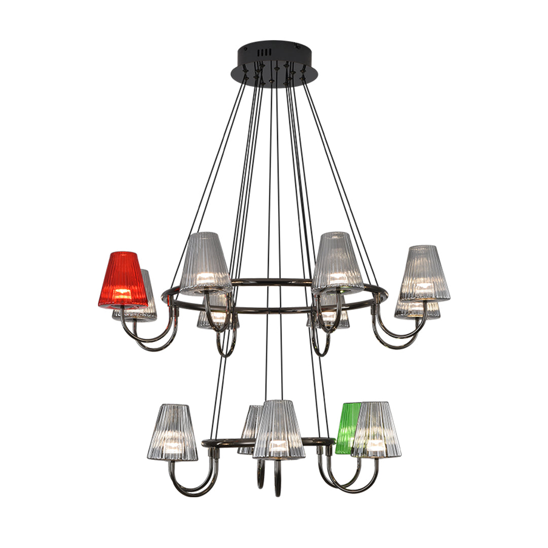 Branch LED Suspension Chandelier Modern Glass Ceiling Light for Living Room