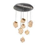 Rubik's Cube Crystal Chandelier – Modern LED Pendant Light