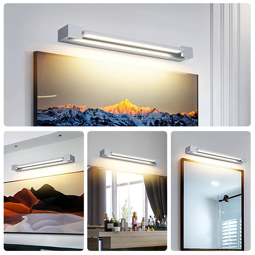Chrome LED Vanity Light Bar for Modern Bathroom Mirror