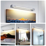 Chrome LED Vanity Light Bar for Modern Bathroom Mirror