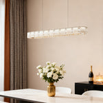 Italian Crystal Chandelier in Chrome Finish, Modern LED Hanging Light