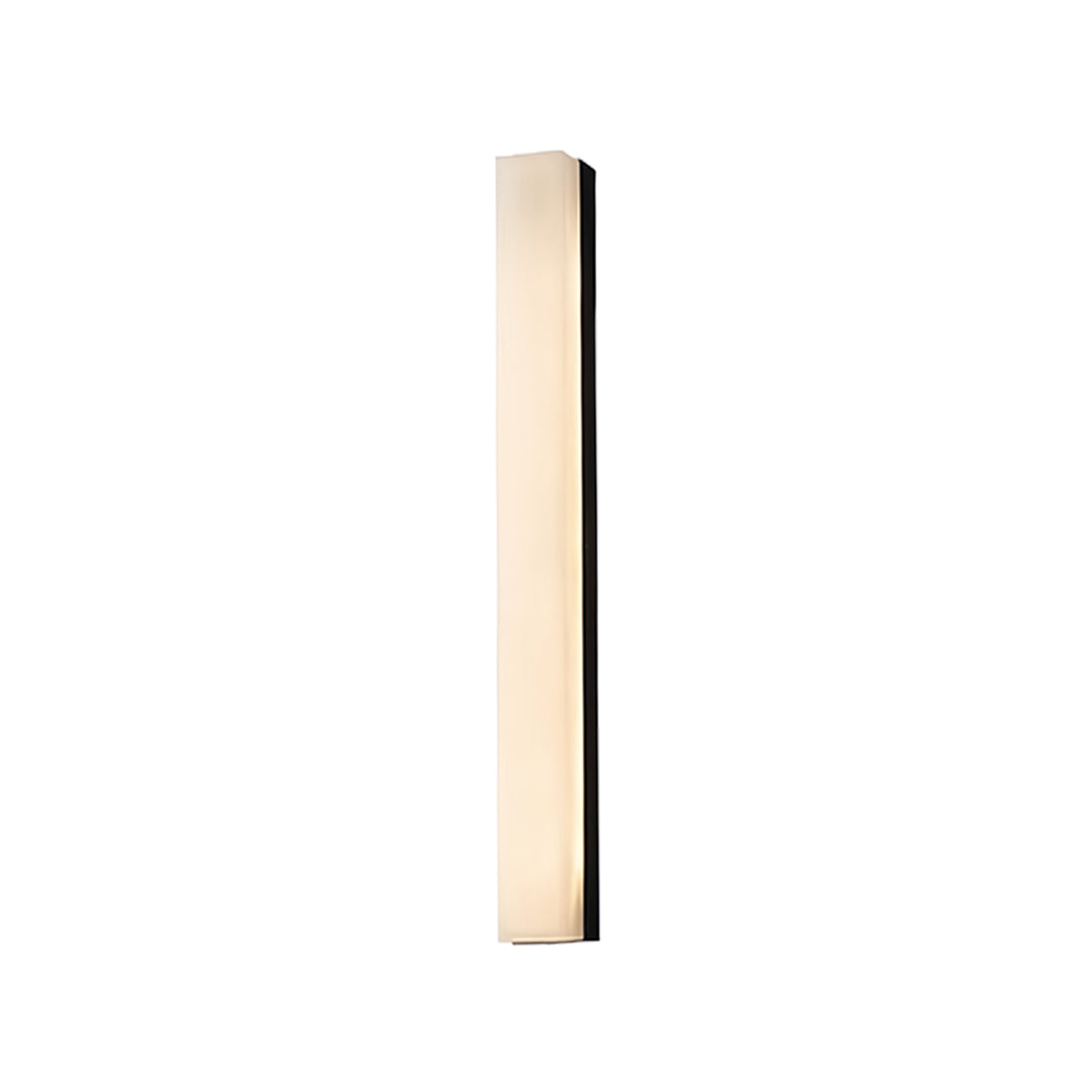 Hammered Copper Linear Wall Sconce with Marble Shade – Modern Minimalist LED Lighting