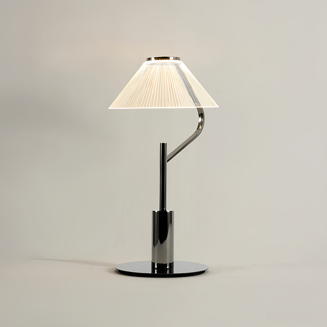 Lumina Chrome Floor Lamp with Acrylic Shade, Modern LED Standing Light