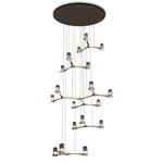 Crystal Staircase Chandelier Nordic Geometric LED Pendant Light