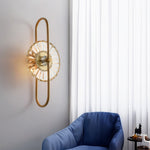 Crystal Wall Sconce with Gold Iron Frame – Modern Luxury Lighting