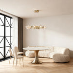 Aurelia Round Brass Ring Chandelier in Polished Gold