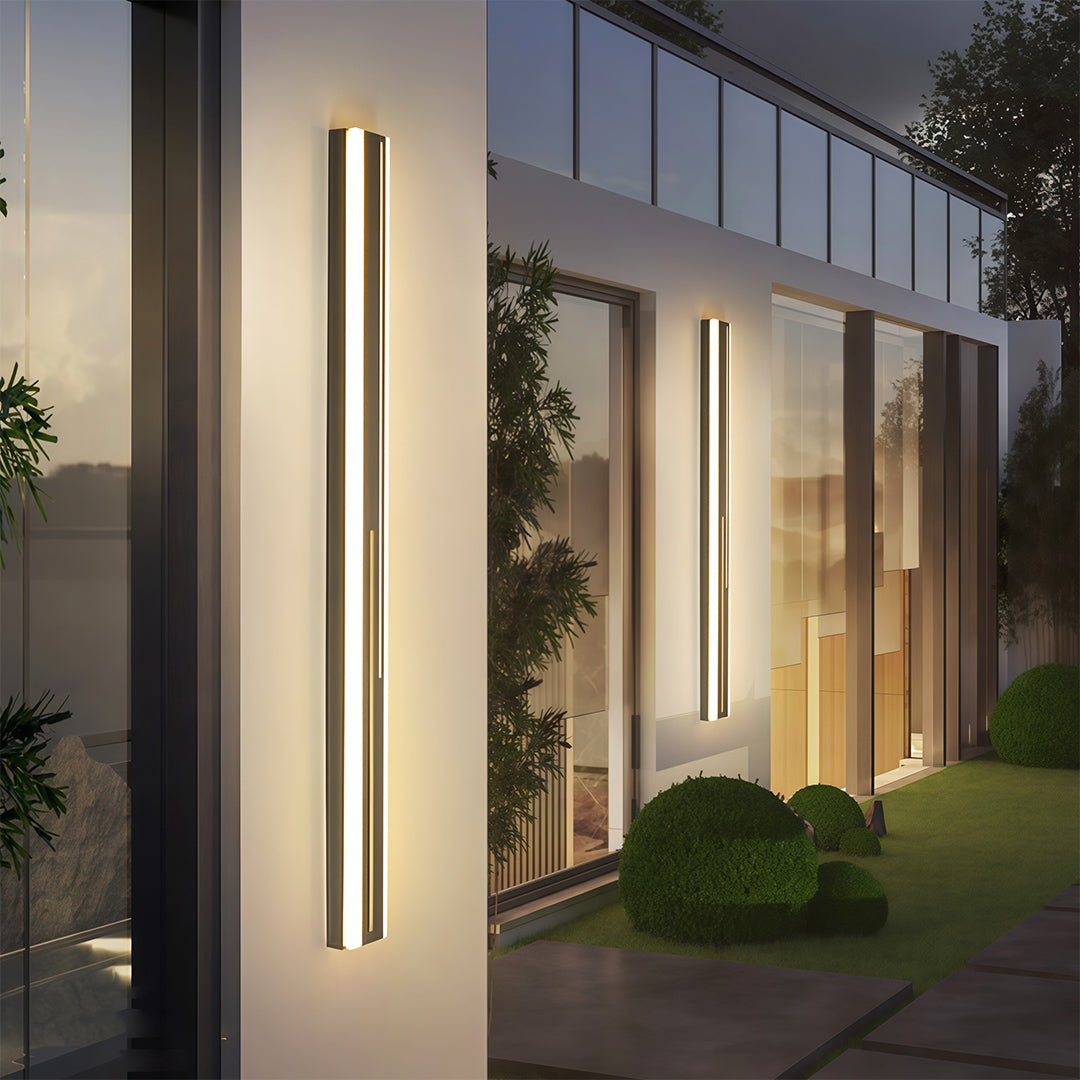 Linear Outdoor Wall Sconce with Dimmable LED Light