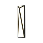 Modern Outdoor Wall Light in Black Stainless Steel with Warm LED