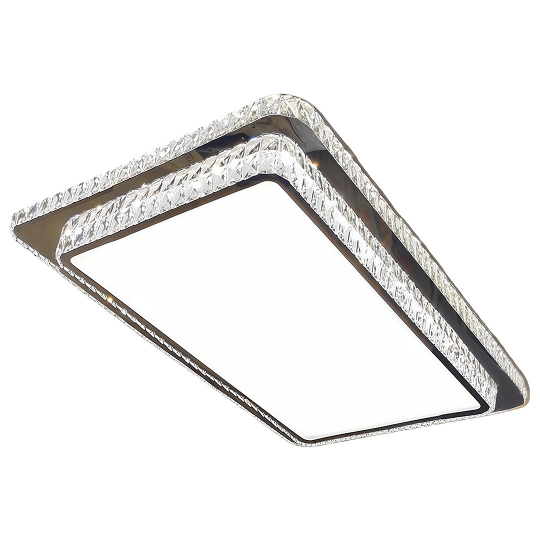Luxury Crystal Flush Mount Ceiling Light in Polished Chrome