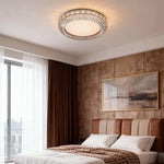 Lumina Crystal Flush Mount Ceiling Light – Contemporary LED Linear Fixture