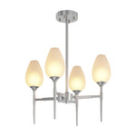 Lumina Brass Glass Chandelier – Modern Minimalist Ceiling Light