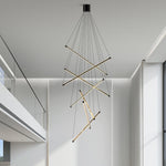Nordic Minimalist LED Linear Chandelier for Modern Interiors