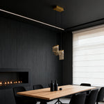 Aurelia Amber Glass Pendant Light in Gold for Modern Interiors