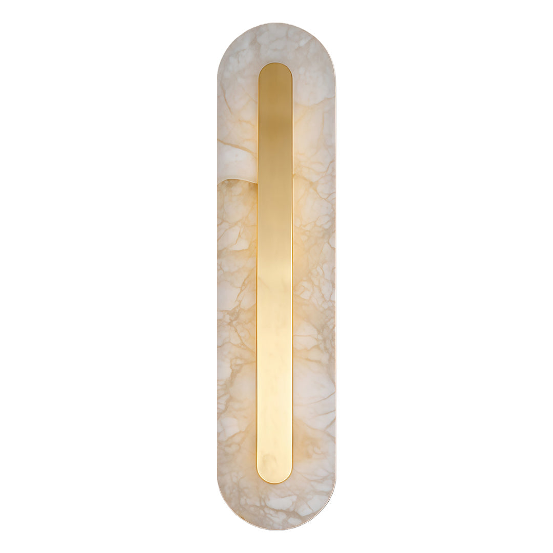 Luxury Brass Cloud Stone Wall Sconce with Warm LED Light for Modern Interiors