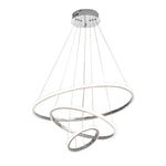 Aurelia Tiered Ring Chandelier — Chrome Finish, LED, Dimmable