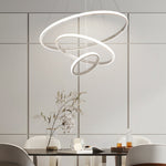 Aurelia Tiered Ring Chandelier — Chrome Finish, LED, Dimmable