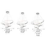 Aurelia Tiered Ring Chandelier — Chrome Finish, LED, Dimmable