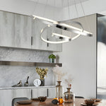 Aurelia Tiered Ring Chandelier — Chrome Finish, LED, Dimmable