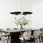 Noir et Or Chandelier – Contemporary French Vintage Six-Light Pendant