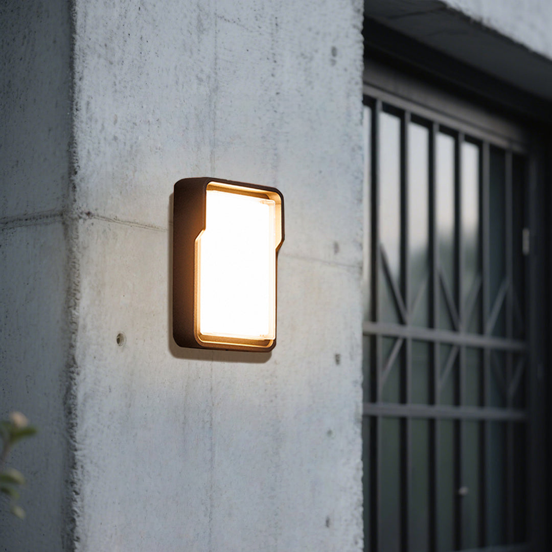 Minimalist Square LED Outdoor Wall Light, Waterproof Architectural Sconce