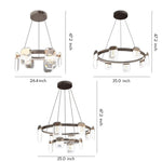 Italian Crystal Chandelier Minimalist Gold LED Ceiling Light