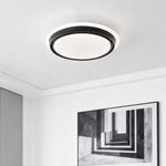 French Retro Ceiling Light with Hidden Fan, Dimmable LED Flush Mount