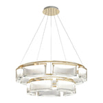 Lumina Crystal Chandelier in Gold Aluminum for Grand Interiors